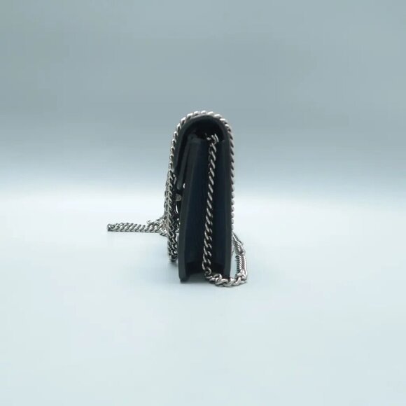 100% Authentic GUCCI Dionysus Super Mini Blue Shoulder Bag 778-11424 - Picture 3 of 12